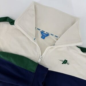 Prince Pickleball Sweatshirt Womens XL 1/4 Zip Cropped Pullover Colorblock Blue